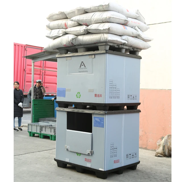 
Heavy Duty HDPE Mesh Collapsible Folding Stackable Plastic Pallet Box in Guangdong 