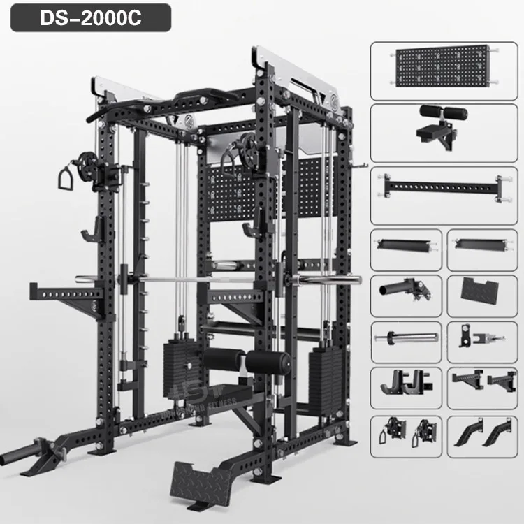 Dongshang Multi Functional Trainer Gym Fitness Equipment Set Cable Pulley Crossover Machine Smith Machine