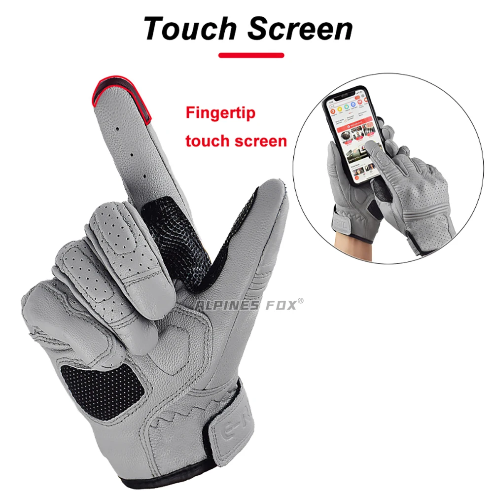 Retro Motorcycle Gloves Women Motorbike Gloves Men Summer Motocross Riding Guantes Leather Moto Gloves BMX Enduro Accessories