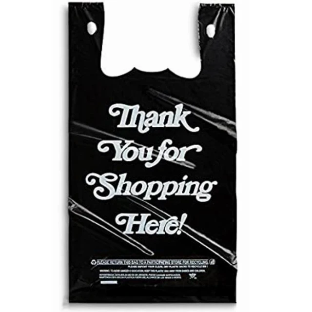 Custom Printed Plastic T Shirt Bags Easy Open System Shopping Bag handing bag  Supermarket store