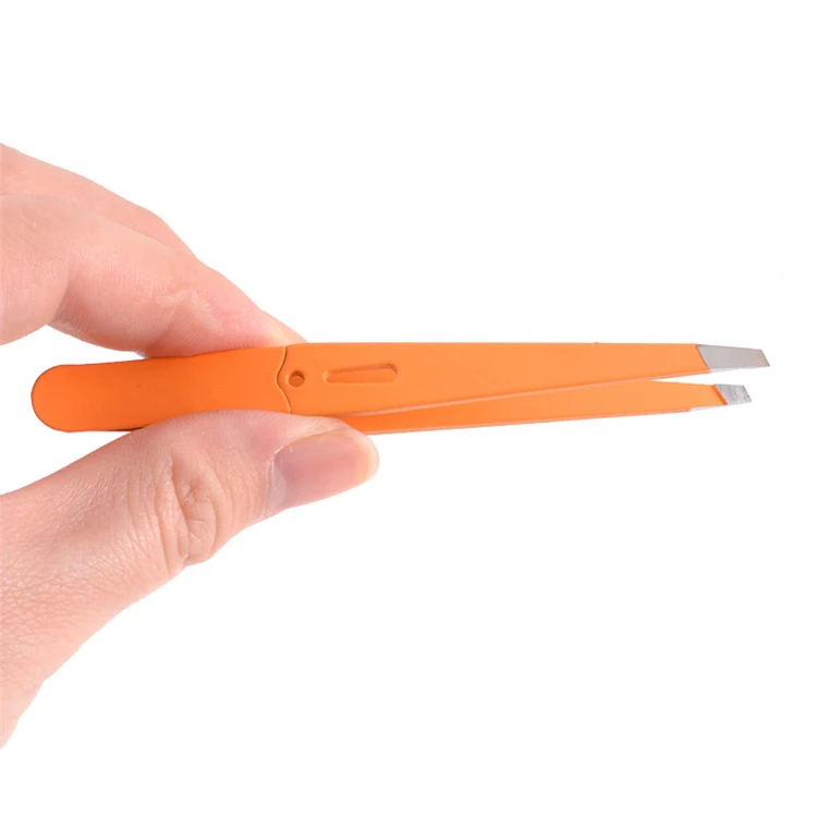 Best lady slant tip eyebrow hair tweezers plucker
