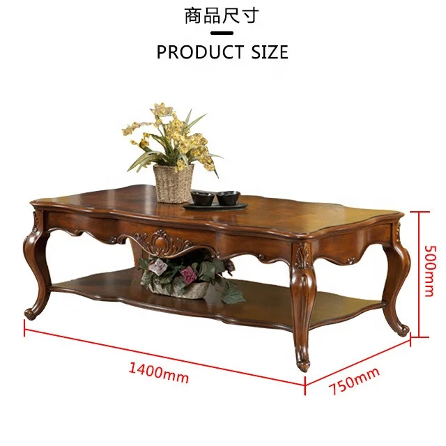home furniture traditional wooden tea table coffee brown for living room