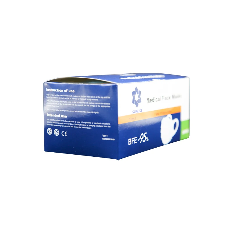 FCL Wholesale Blue Medical Procedure 3 Layer Earloop Disposable Mask