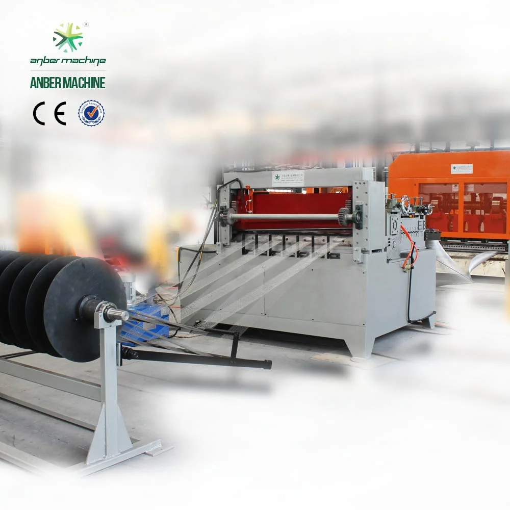 Coil in diamond mesh machine slitting line