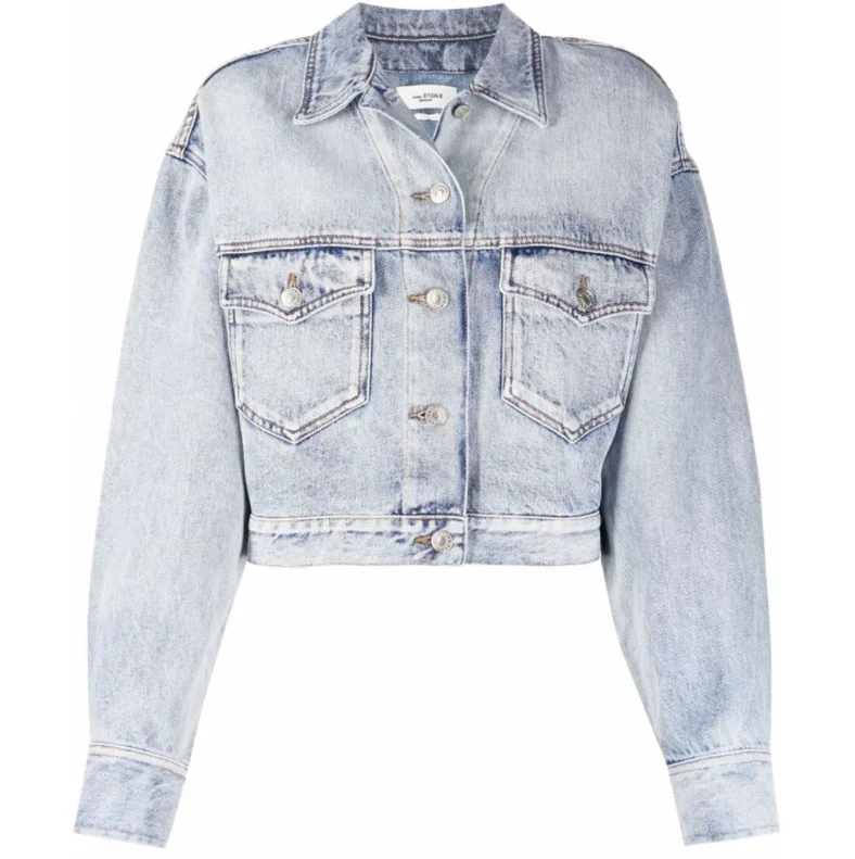 LILUO 2022  Special treatment snow wash vintage  style casual streetwear designers women denim jacket