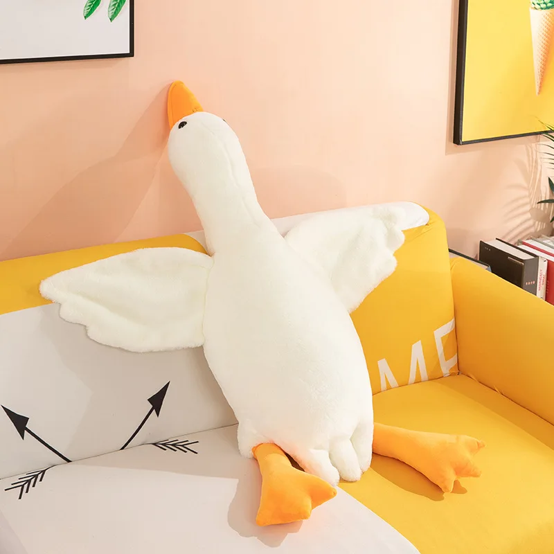 Comfort Big white stuffed Goose animal toy Simulation Swan Goose plush doll toy Swan plush throw pillow cushion for children