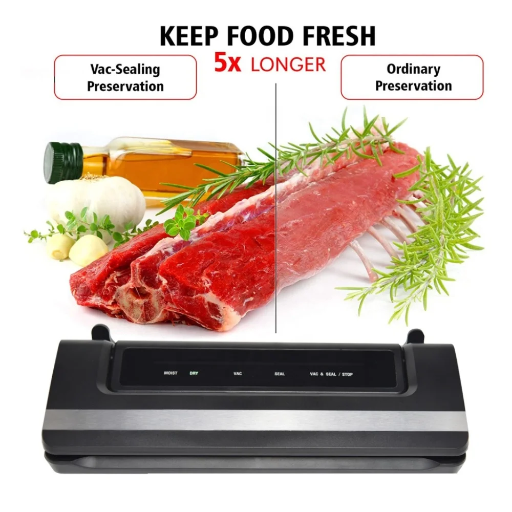 Food Preservation Machine with Touch Screen Space Saving W/ Moist & Dry Food Modes Automatic Food Vacuum Sealer