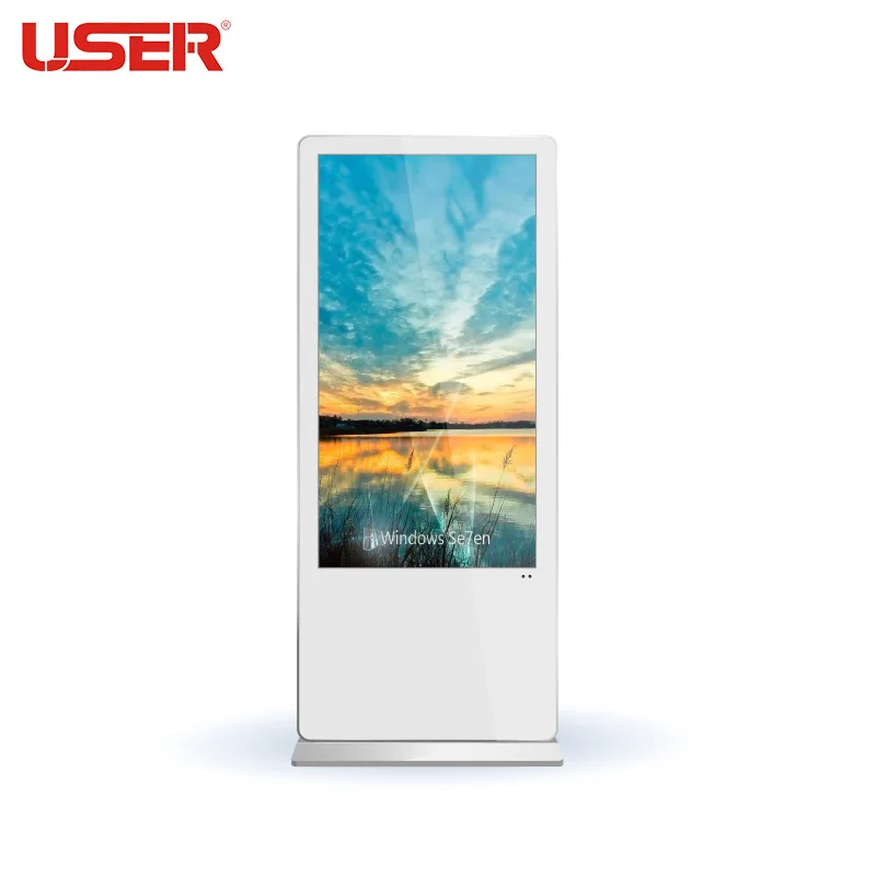 
Ultra Thin Floor Standing Advertising Kiosk 32/43/49/55 inch Digital Signage And Displays Touch Screen Custom 