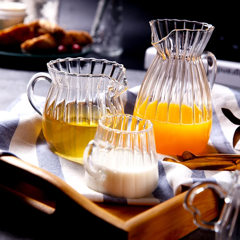 Wholesale Custom logo Milk Frothing Pitcher Jug 500ML heatproof Pot Glass coffee Tools Cup for Latte Art