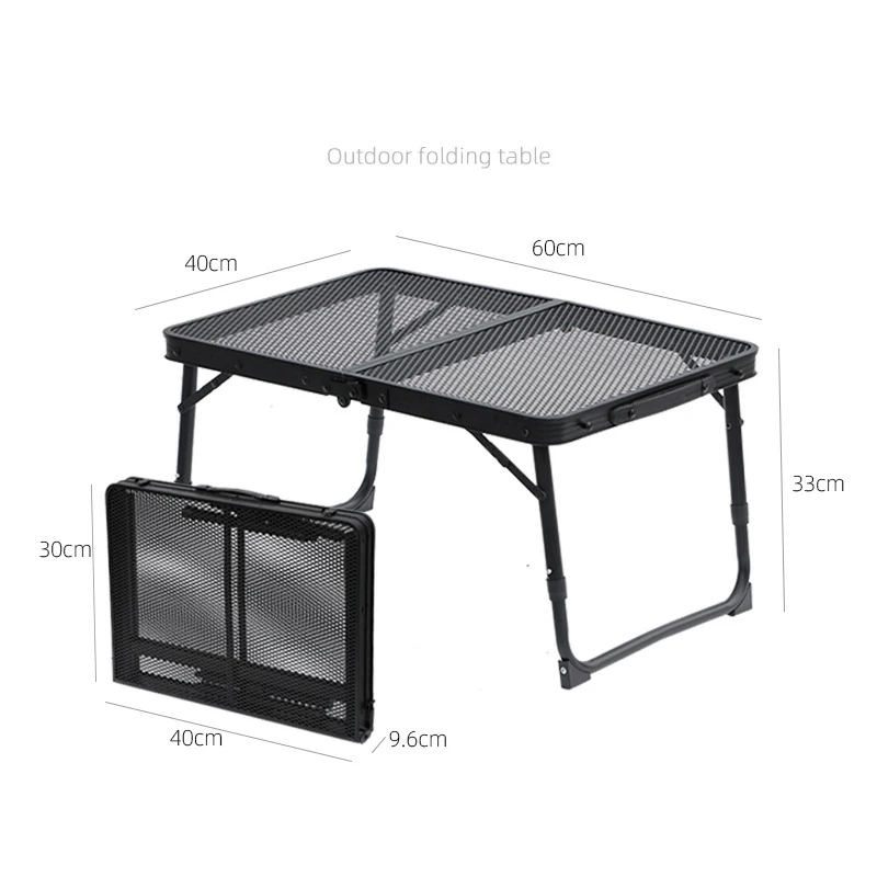Wholesale Outdoor Camping Picnic Party BBQ Camp Portable Lift Aluminum Mesh Mini Folding Table