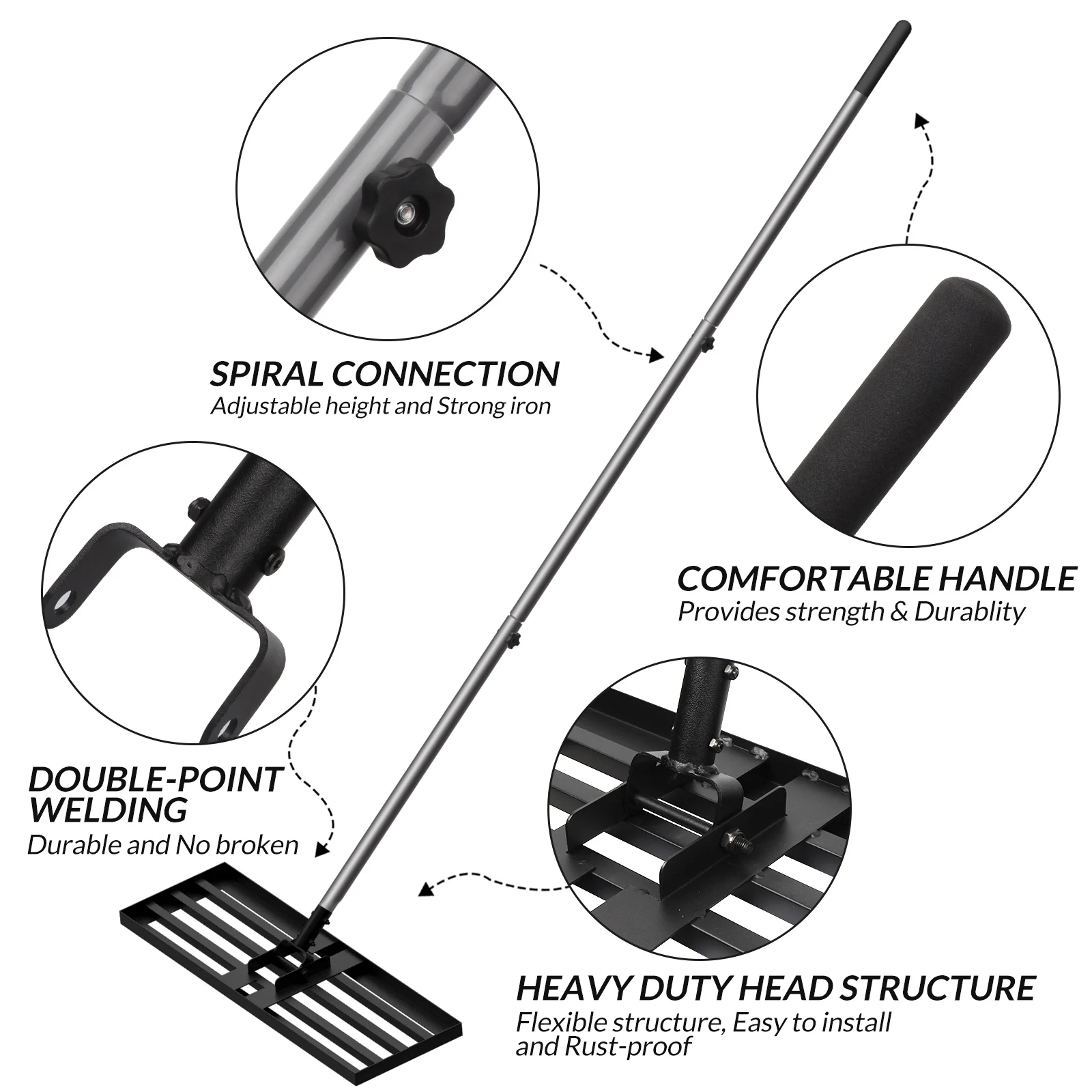 High Quality Material Lawn Level Tool With Handle For Garden Backyard Lawn Tool Set Anchor Ground Plate/bolt
