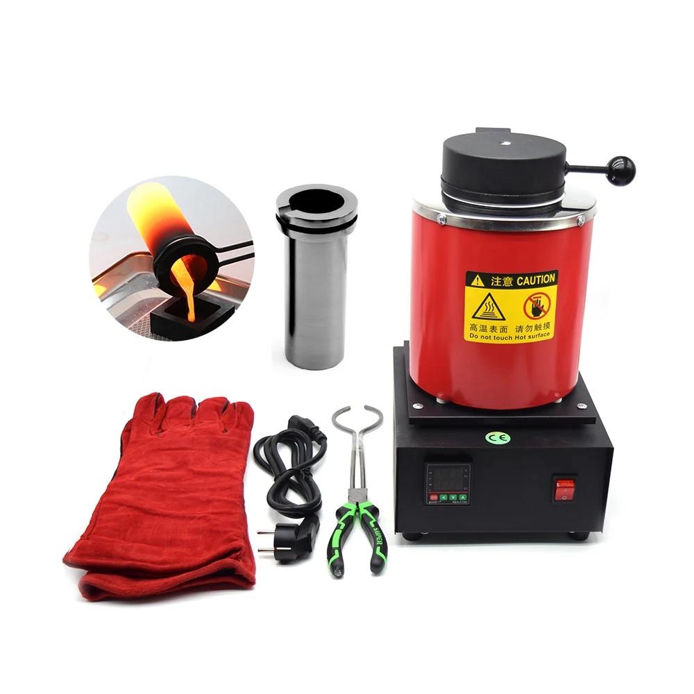 small electric gold melting iron smelting furnace kit gold melting aluminium melting furnace mini