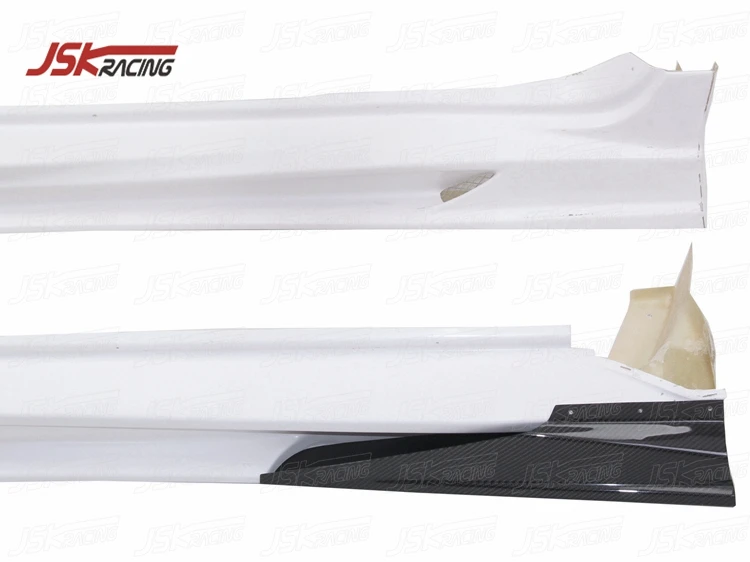 2014 VRS VER ULTIMATE STYLE HALF CARBON FIBER SIDE SKIRTS FOR 2008-2015 MITSUBISHI LANCER EVOLUTION EVO X