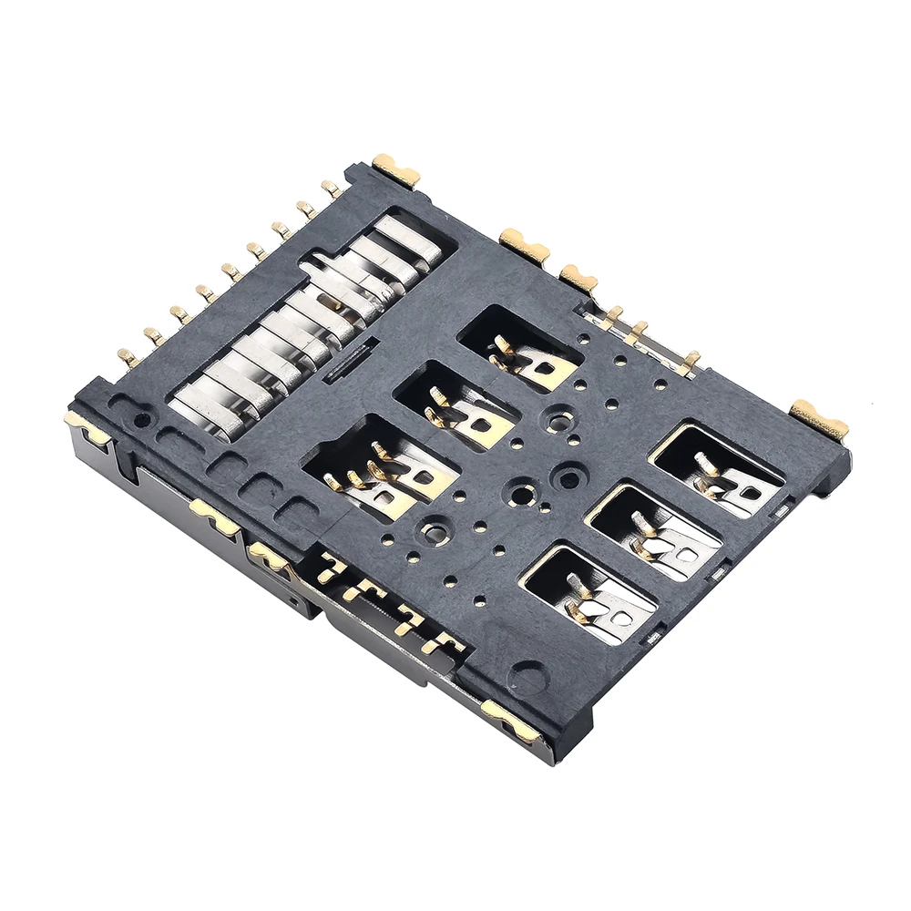 MUP Manufacturer  8Pin Micro SD + NANO SIM Card Holder Puller Type for Body Scale Voice Recorder