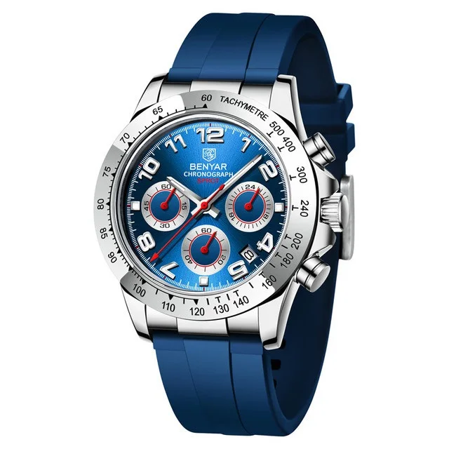 2021 luxury quartz benyar Watch 904L steel ETA 5A movement for men quartz watch men luxury