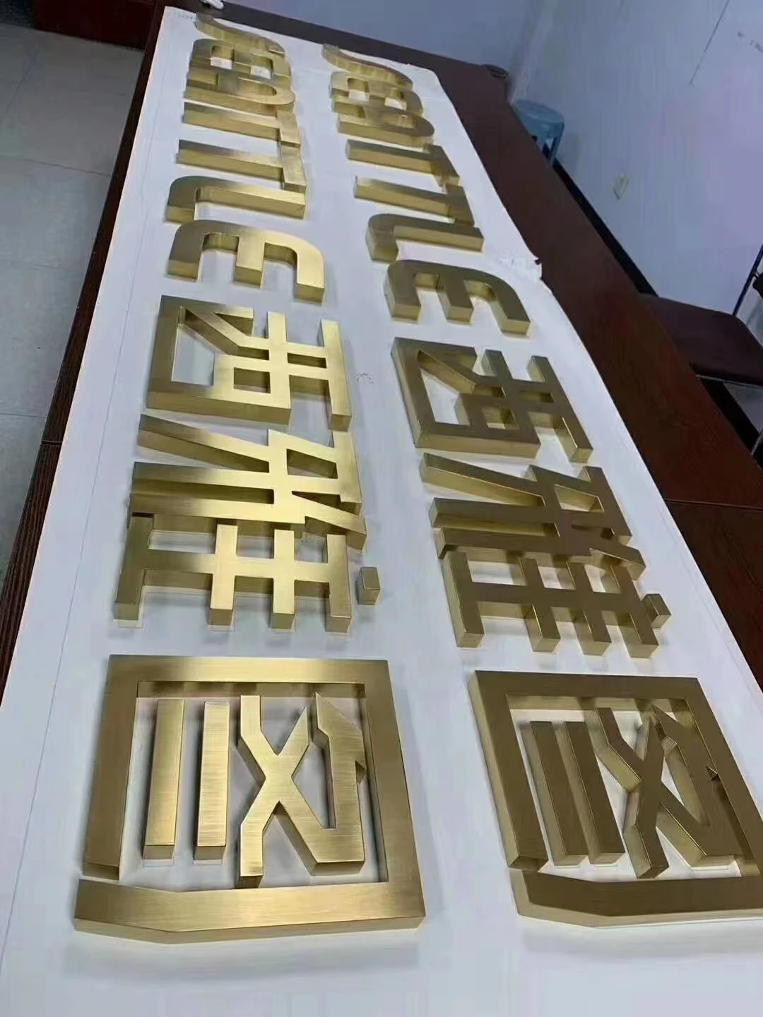 Hot Sale Customization Logo Electroplated Golden Chrome House Number