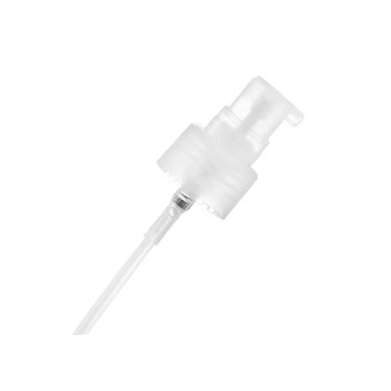 24/410 Plastic Serum Pump With Over Cap 0.4cc Output Cream Dispenser Pump For cosmetic Bottle