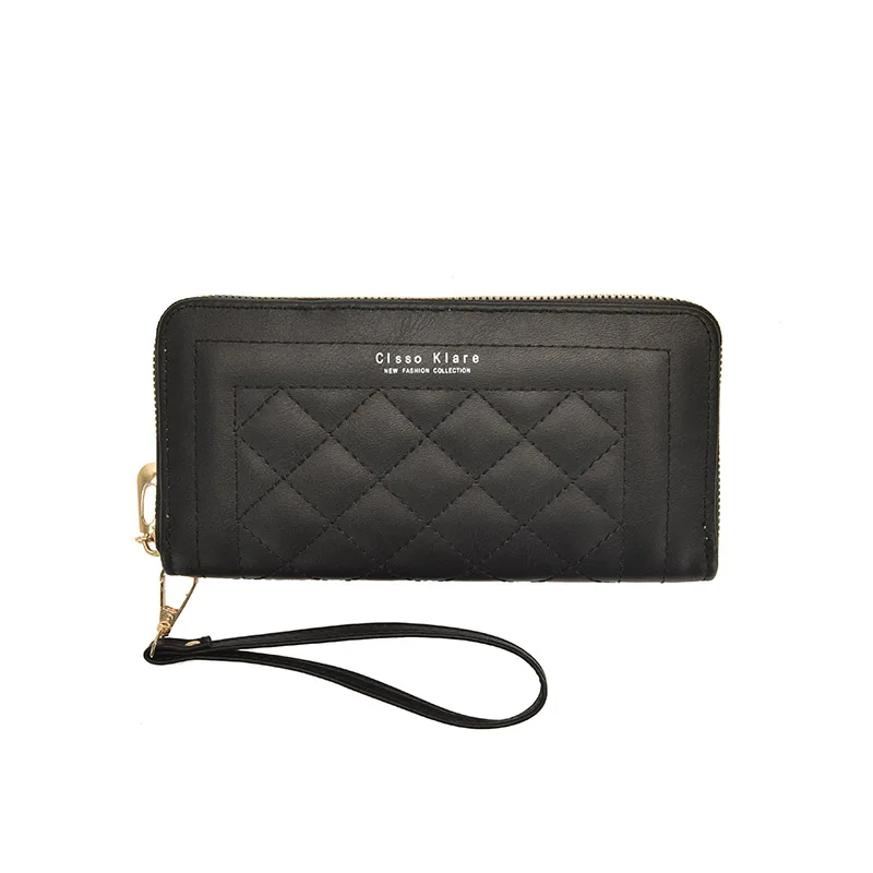 Женский Длинный кошелек-клатч, новинка 2021, модный вместительный женский кошелек на молнии, Чехол для карт, сумка для мобильного телефона