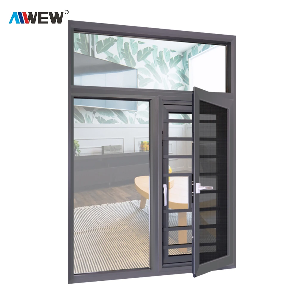 Alwew алюминиевый профиль двойного остекления наклона и поворота окна с безопасности flyscreen