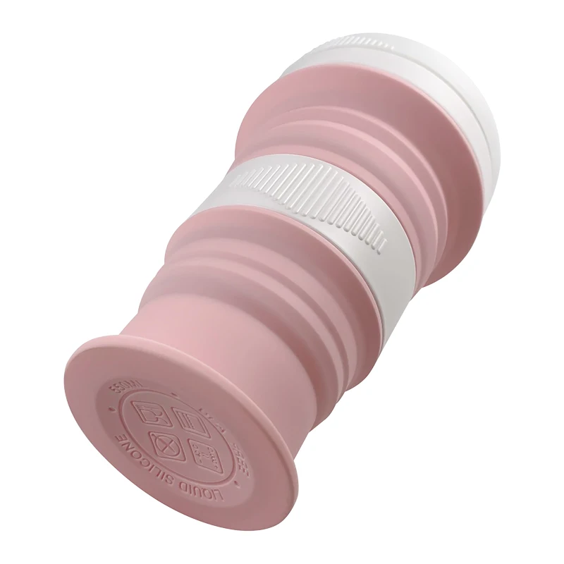 Customize Portable Collapsible Folding Coffee Cup Mug To Go Travel Foldable Silicon Cup Flexible Silicone Ice Water Bottles
