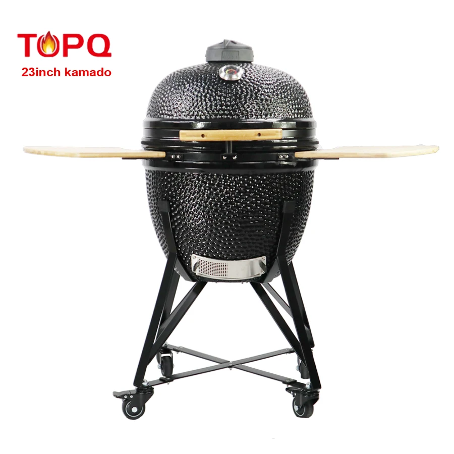 TOPQ Ceramic Kamado 23 Large Size Charcoal Bbq Pro Barbecue Pellet Smoker Grills
