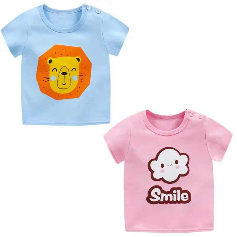 
Summer children kids clothes short sleeve cartoon printing t-shirt with shorts suit Summer Baby T Shirt 