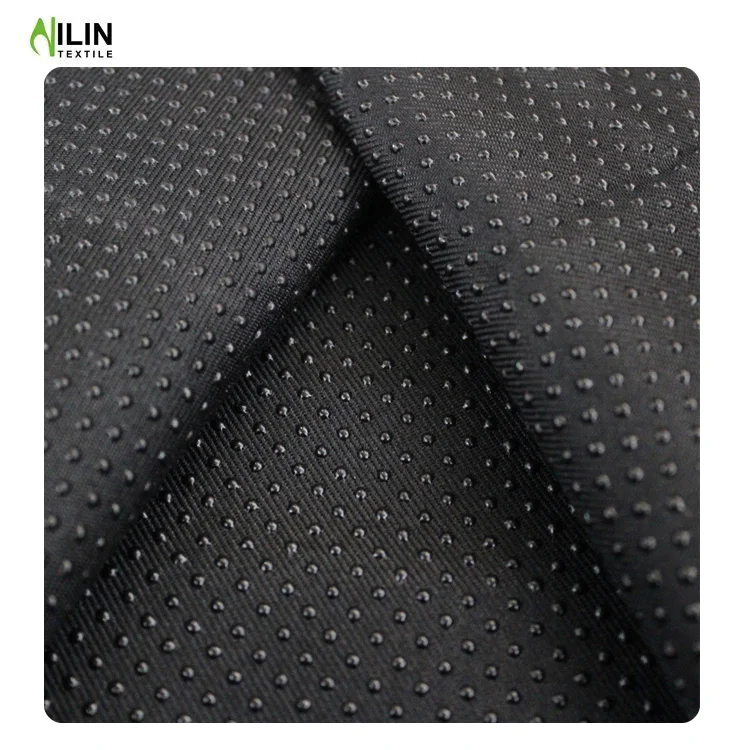 100% polyester silicone rubber anti skid gabardine fabric for cushion