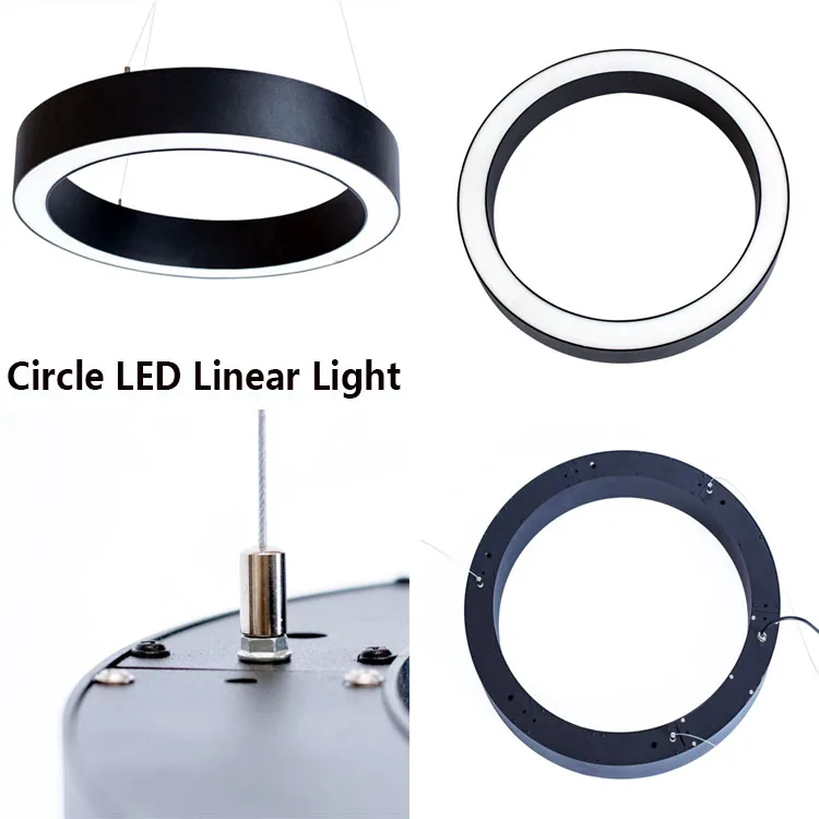 Circular oval ceiling Led Ring Pendant Light circle led modern ring chandelier circle LED Linear Light