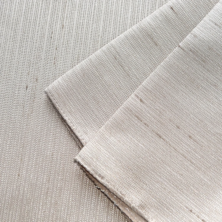 Polyester Imitation Dupioni Fabric For Bedroom Ready Made Silk Poly Blend Curtain Fabric Continuous Curtain Fabric