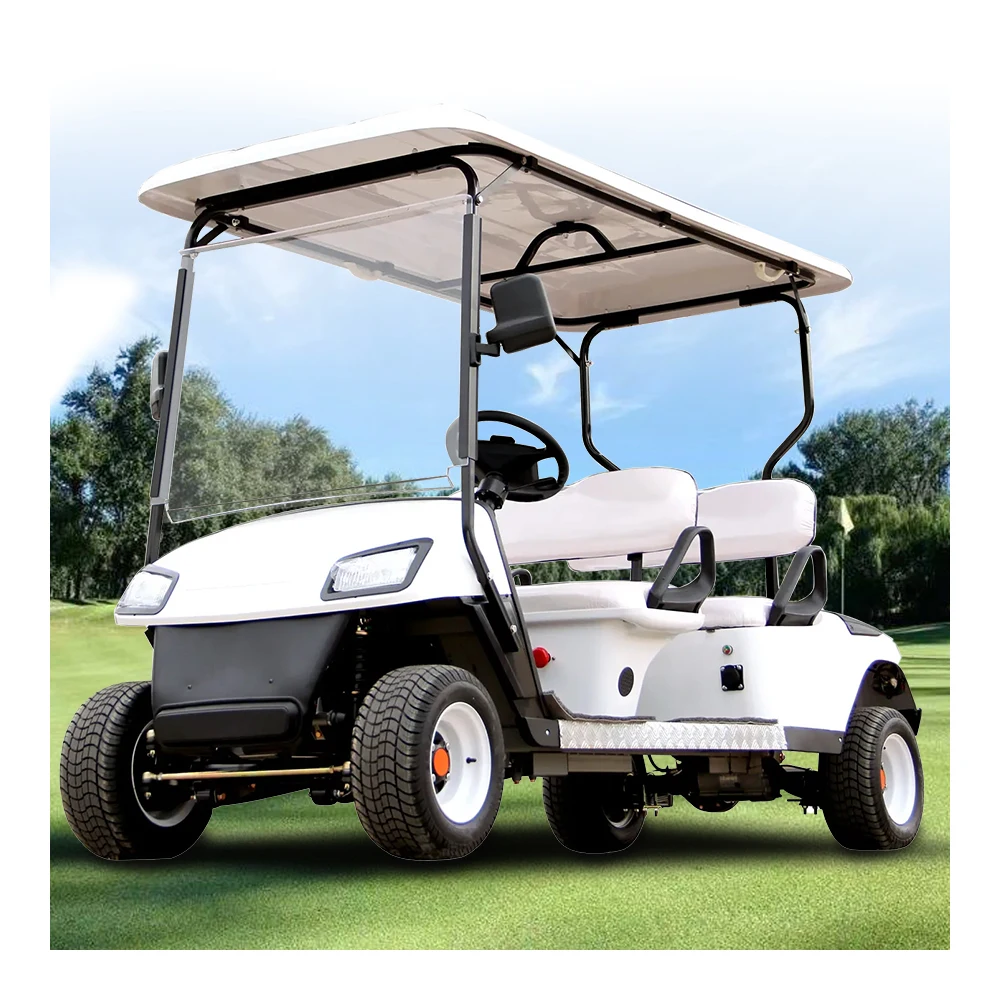 Cheap Modern 4 Wheel Chinese 4 Seats Electric Utility Golf Carts with Cargo Bed