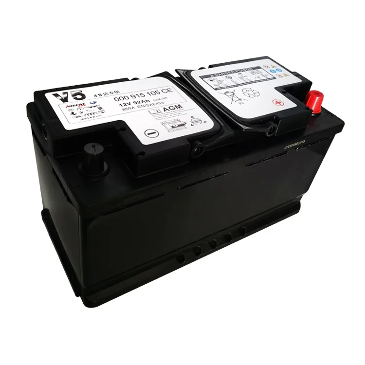 AGM-H8-92 AGM start stop batteries for Europe vehicles LN4 DIN standard car 12V 92Ah agm battery 12v
