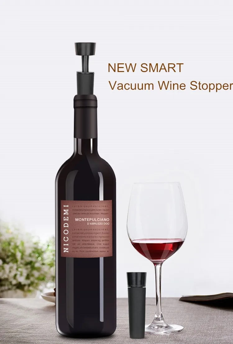 Low Price Items Food Grade Vacuum Wine Pump Stopper for Wine Accessories Gift