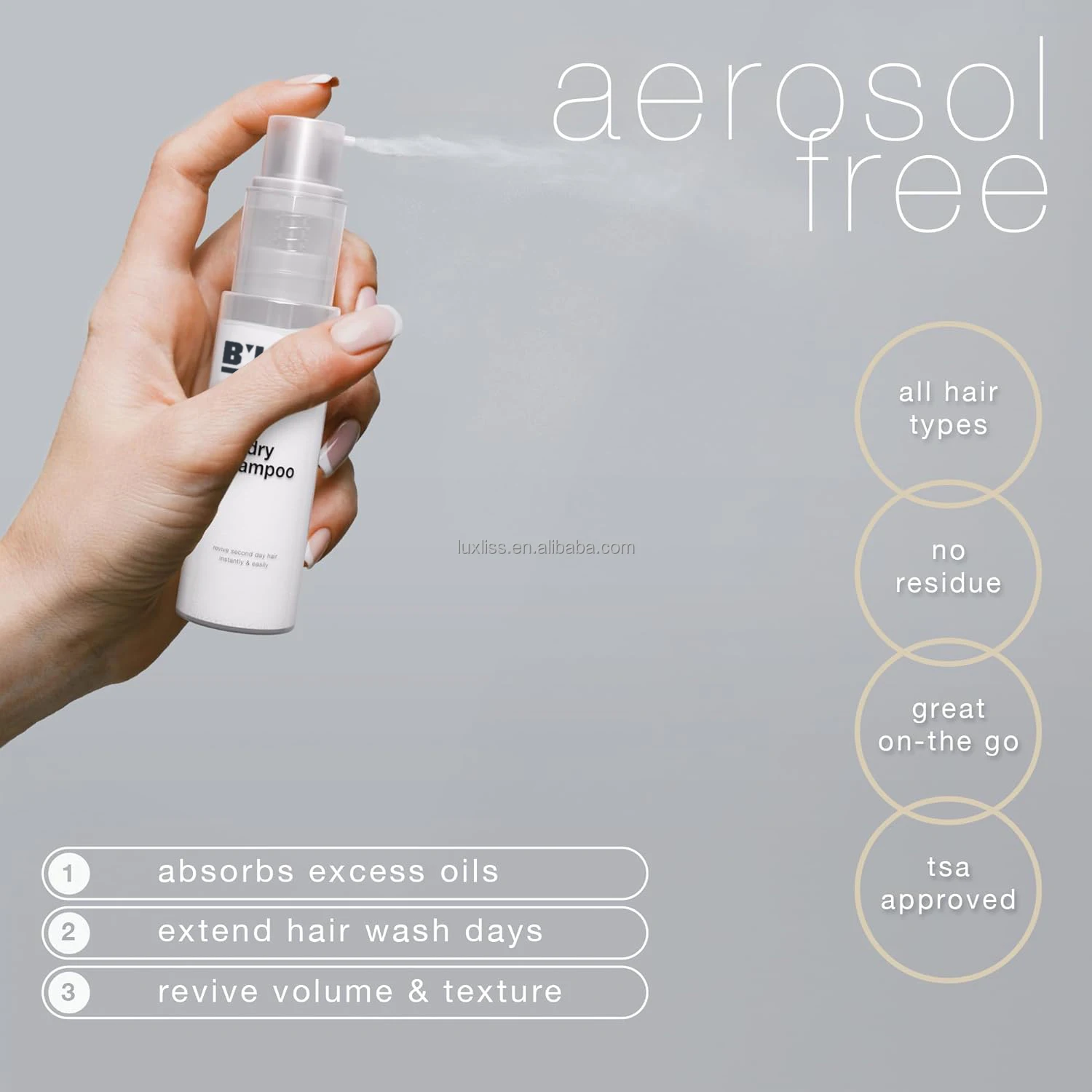 Private Label Hair Care for Dry Shampoo Powder Spray No White Residue Oily Water Free Natural Volumizing Dry Shampoo Powder Hair