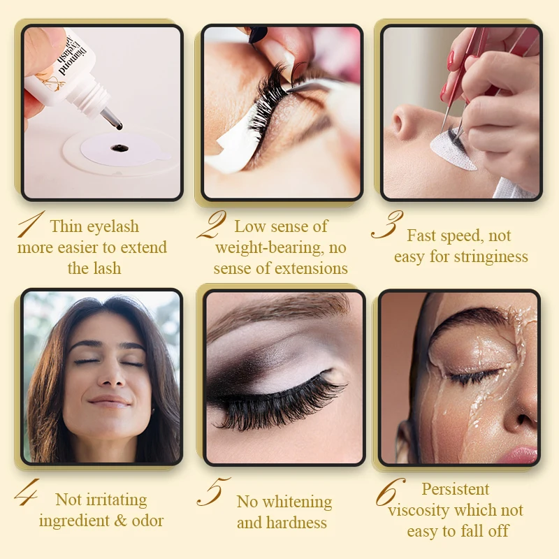 Wholesale Fienexi Diamond New Adhesive 2 Second Drying Private Label Waterproof Eyelash Extension Glue