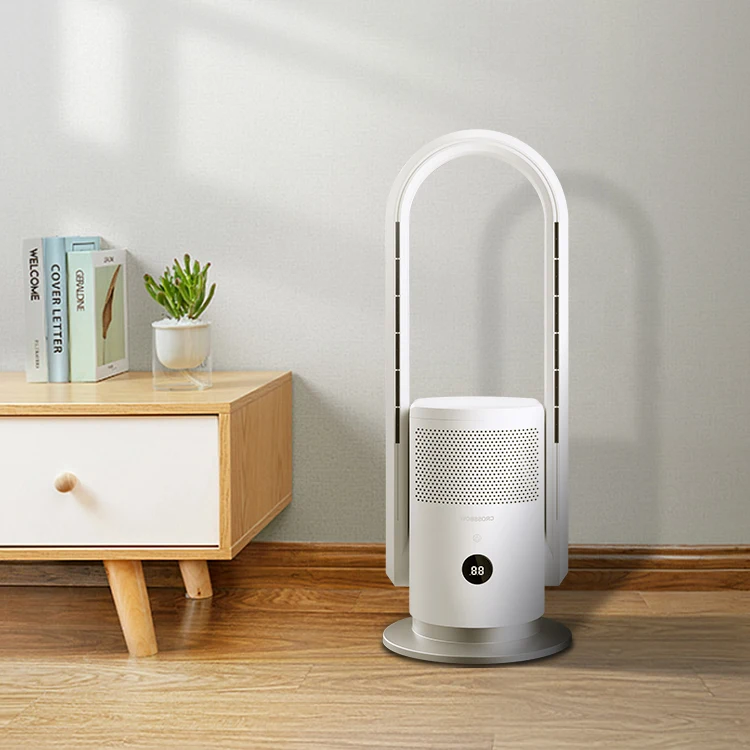 Intelligent Cool And Hot Air Purifier Bladeless Fan Hepa Filter Air Circulation Bladeless Fan Heater