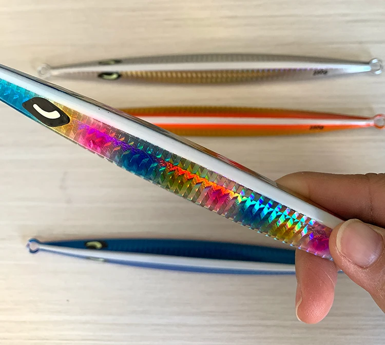 Slow Pitch Jigging Lure Vertical 200g Jigging Metal Fish Lure Fishing Tackle Fast Speed Sinking Jigging Lures