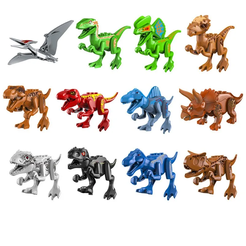 Hot selling toys puzzle assembly bagged small animal model kids puzzle dinosaur blocks