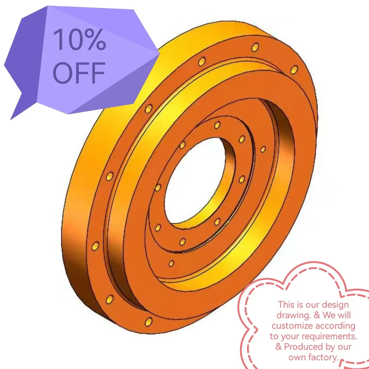 Environmental protection dust removal equipment Dusting drum Non-standard equipment manufacturing lower cover