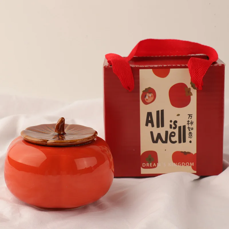 China Manufacture Valentines Private Label All Is Well Beautiful Design Aromatherapy Oil Fragrance Persimmon Jars Scented Candle