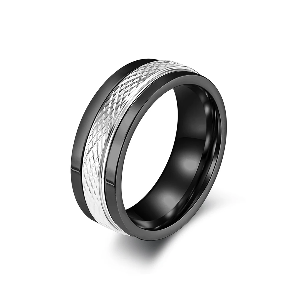 Trendy Simple Stainless Steel Slewing Ring Wholesale Spinning Rings Men Ring Jewelry Manufacturers