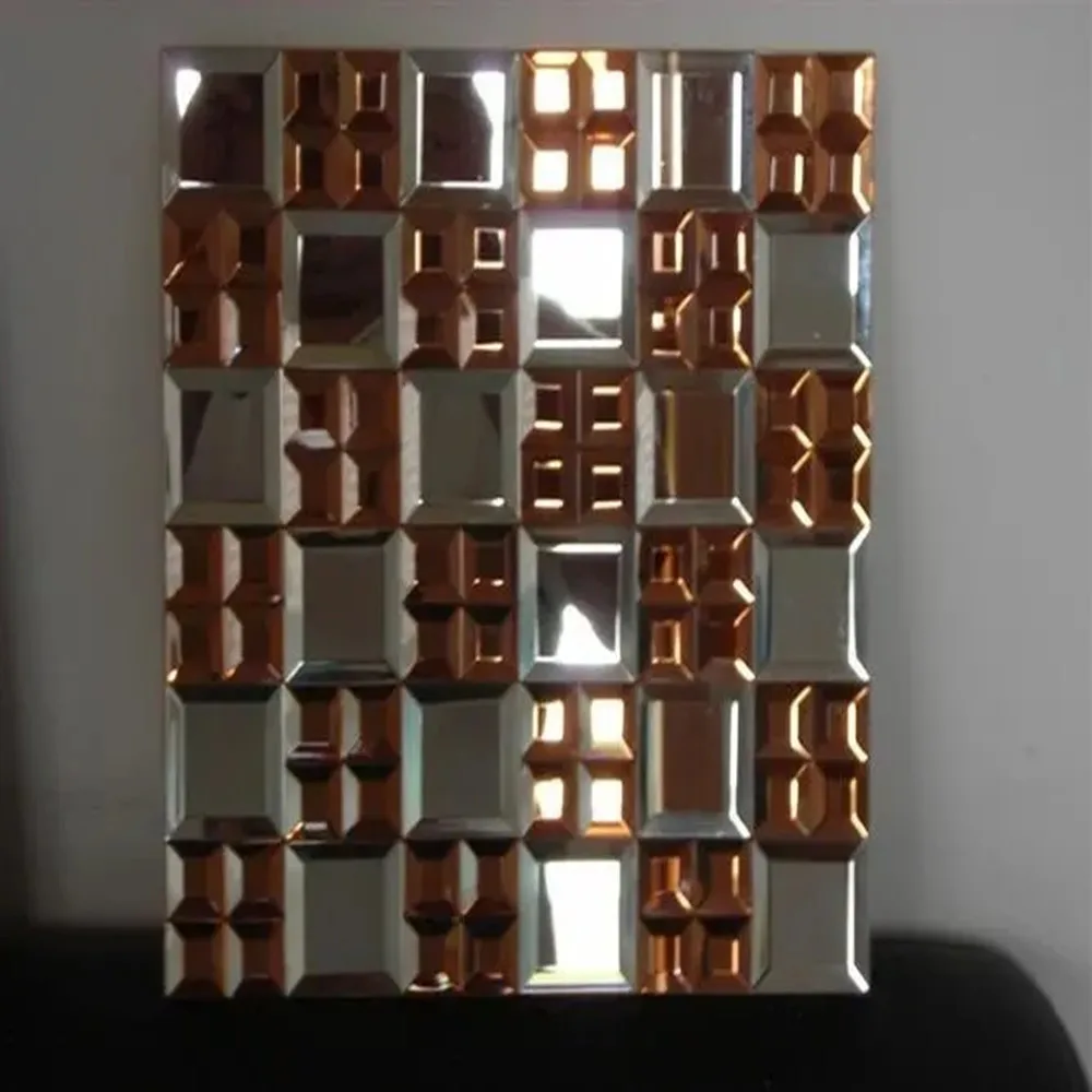 top sales customized sizes 4mm 5mm beveled mirror tiles