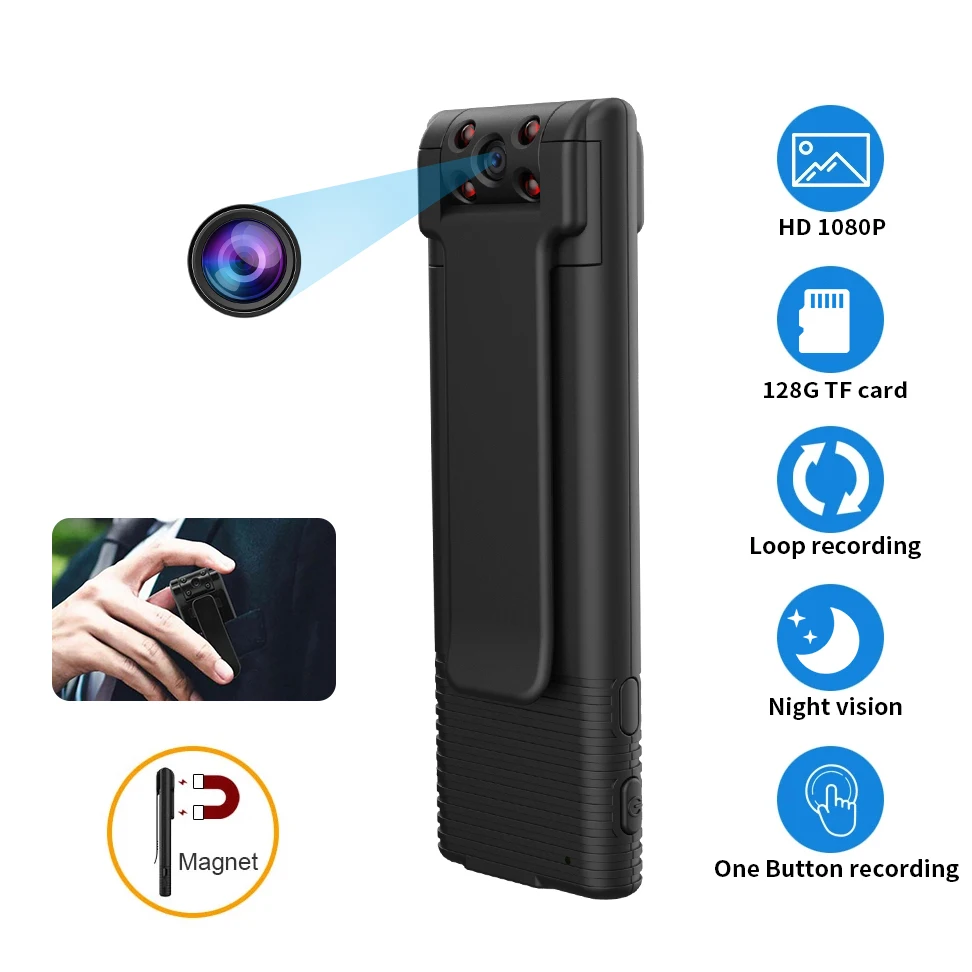  Новое поступление оптовая продажа HD1080P полицейская камера B21 с ночным видением циклическая запись одна кнопка