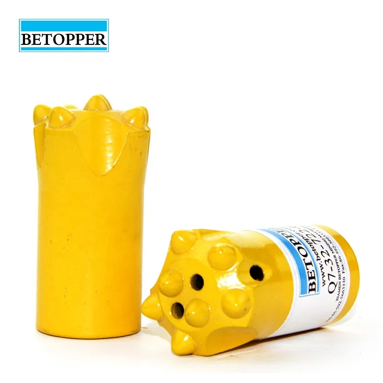 China supplier 32mm 34mm rock drilling tools H22 7 degree 7 button 8 button tapered drill bit for mining