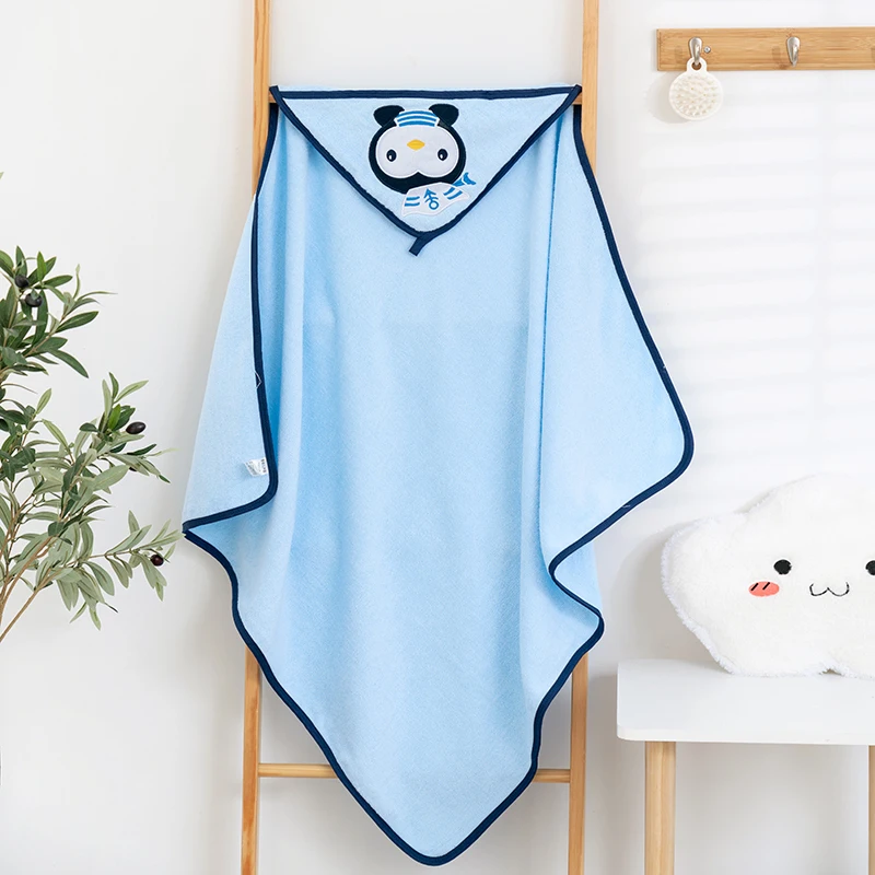 
cute terry towels soft bamboo cotton hooded towel cartoon design bath towel for baby and toddler 