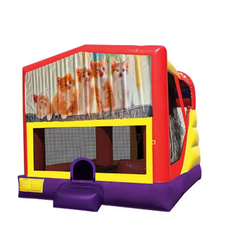 PVC Vehicle Cars Themed Events Kids Inflatable Bouncy Castle Tractor Bounce Houses Water Dry Slides Combo For Party Rental