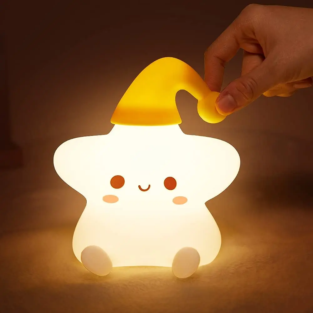 hot sell cheap price best gift led night lamp night lights for kids star silicone lamp
