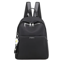 latest black shoulder korean styles cool college nylon cute small backpack for girls