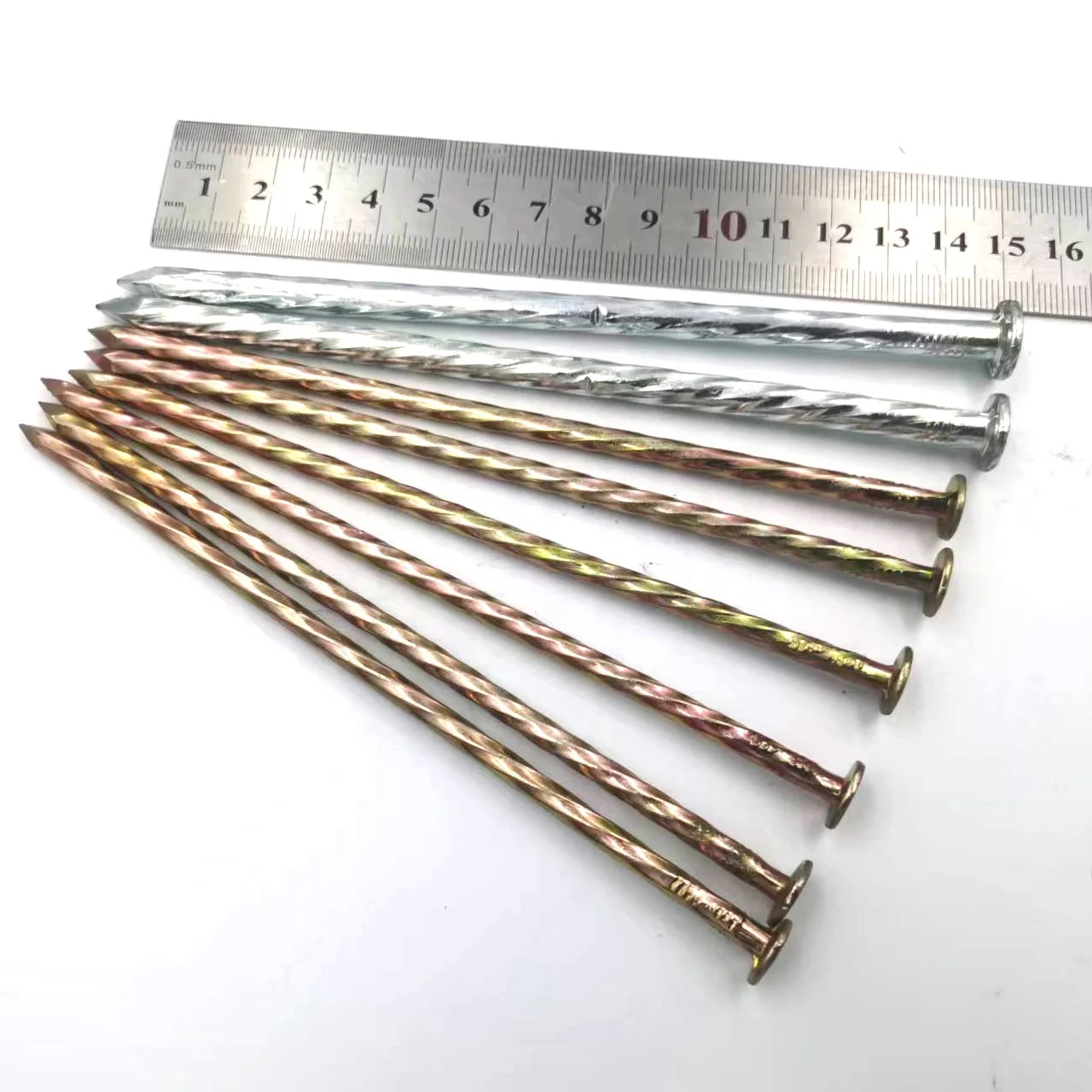 Galvanized 8 inch tent nails turf nails to America market