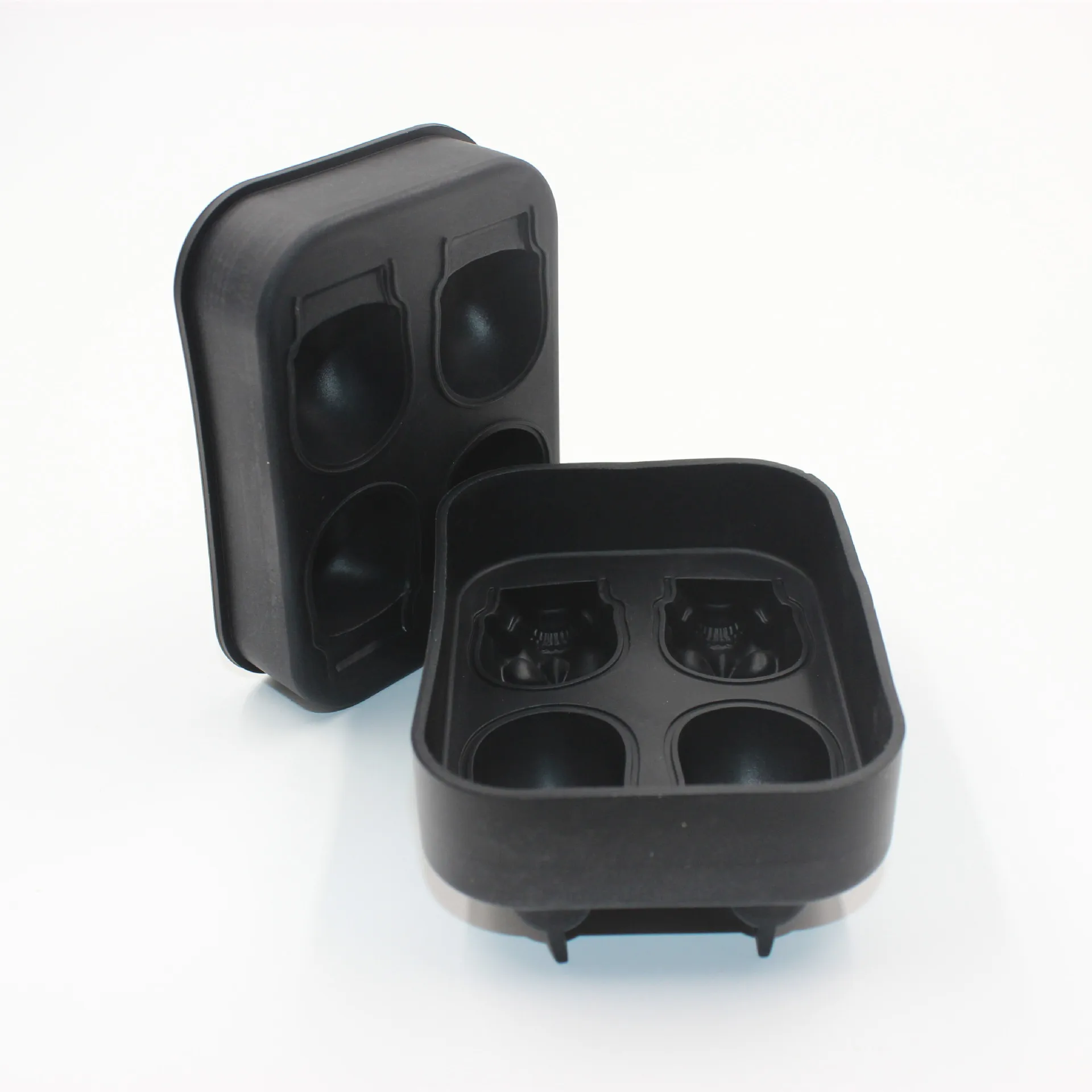 Household Use Cool Whiskey Wine Kitchen Tools Pudding Ice Cream Mold 3D Unique Silicone Maker Mold 4-Cavity DIY Ice Cube Tray