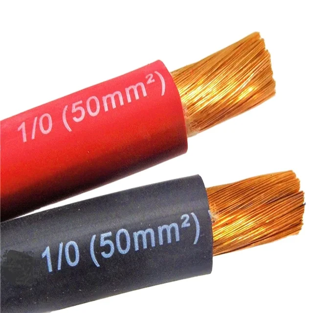 Flexible Cable Welding Cable Rubber 2 Awg 2/0 Awg Copper Power Supply EPDM rubber sheathed Stranded Cable